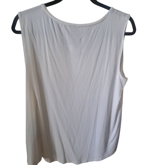 JM COLLECTION blouse Large White - Picture 2 of 3